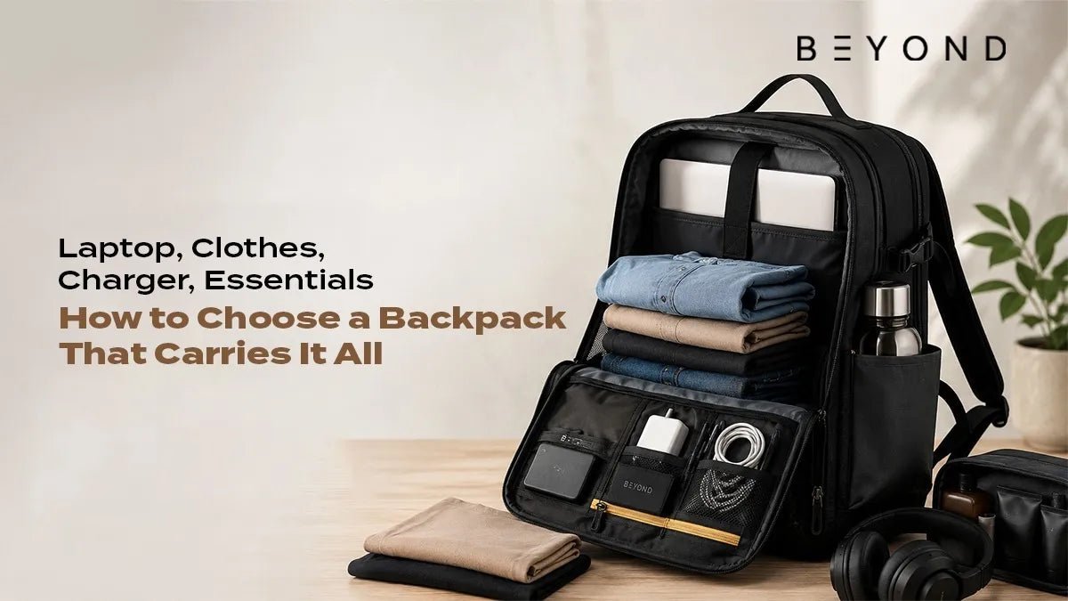 Laptop, Clothes, Charger, Essentials — How to Choose a Backpack That Carries It All - Beyond
