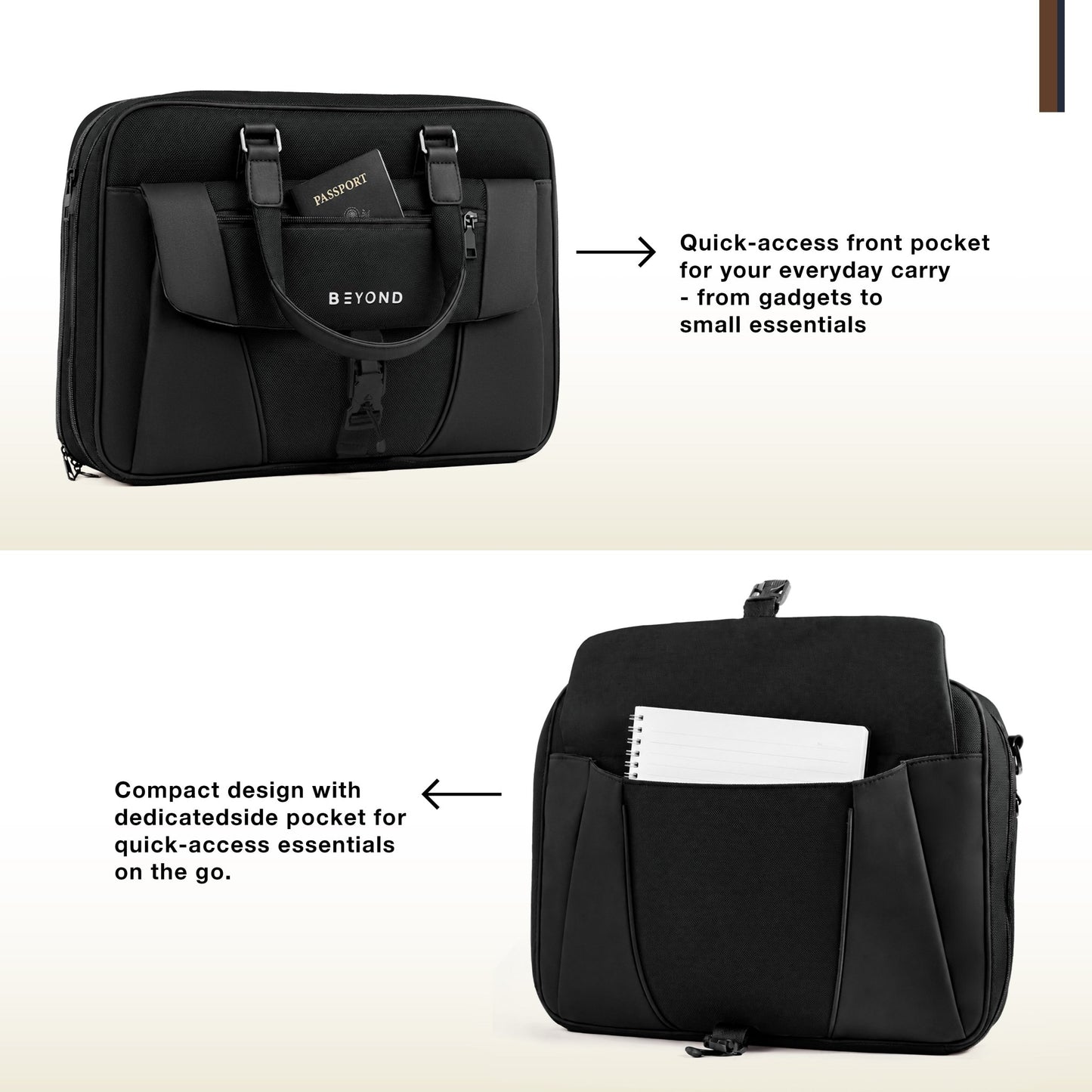 Nile Laptop Bag (Black) - Beyond