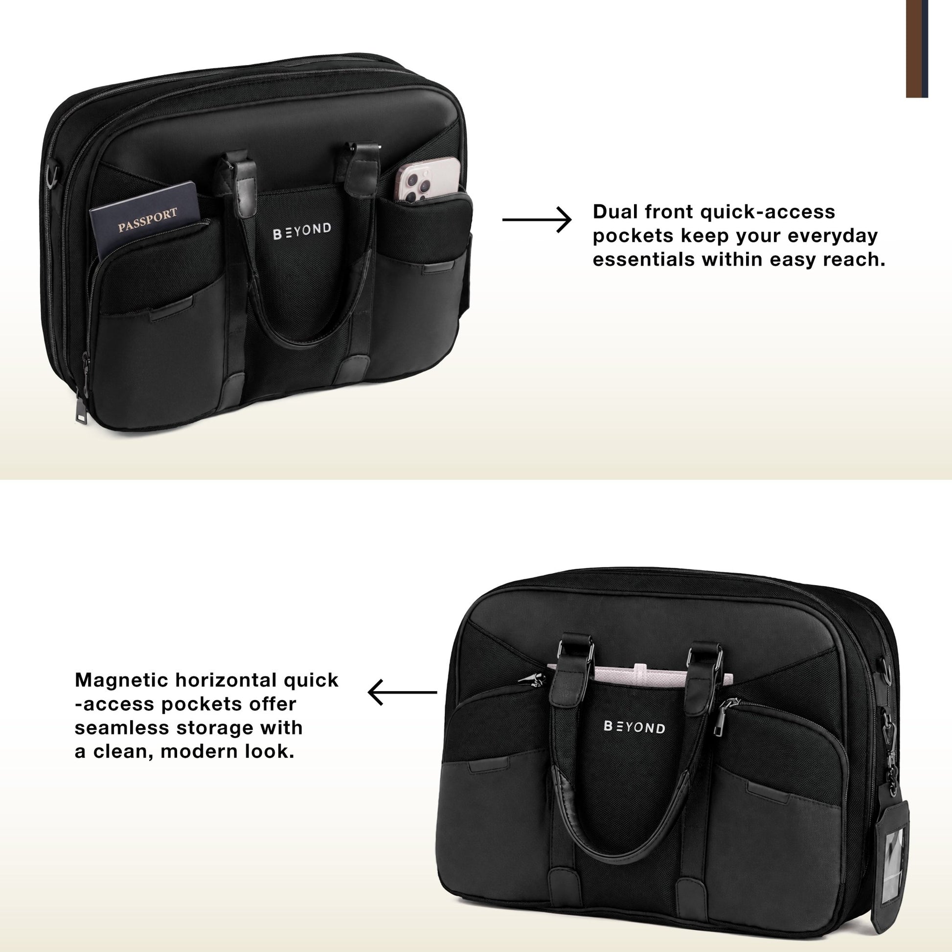 Danube Laptop Bag (Black) - Beyond
