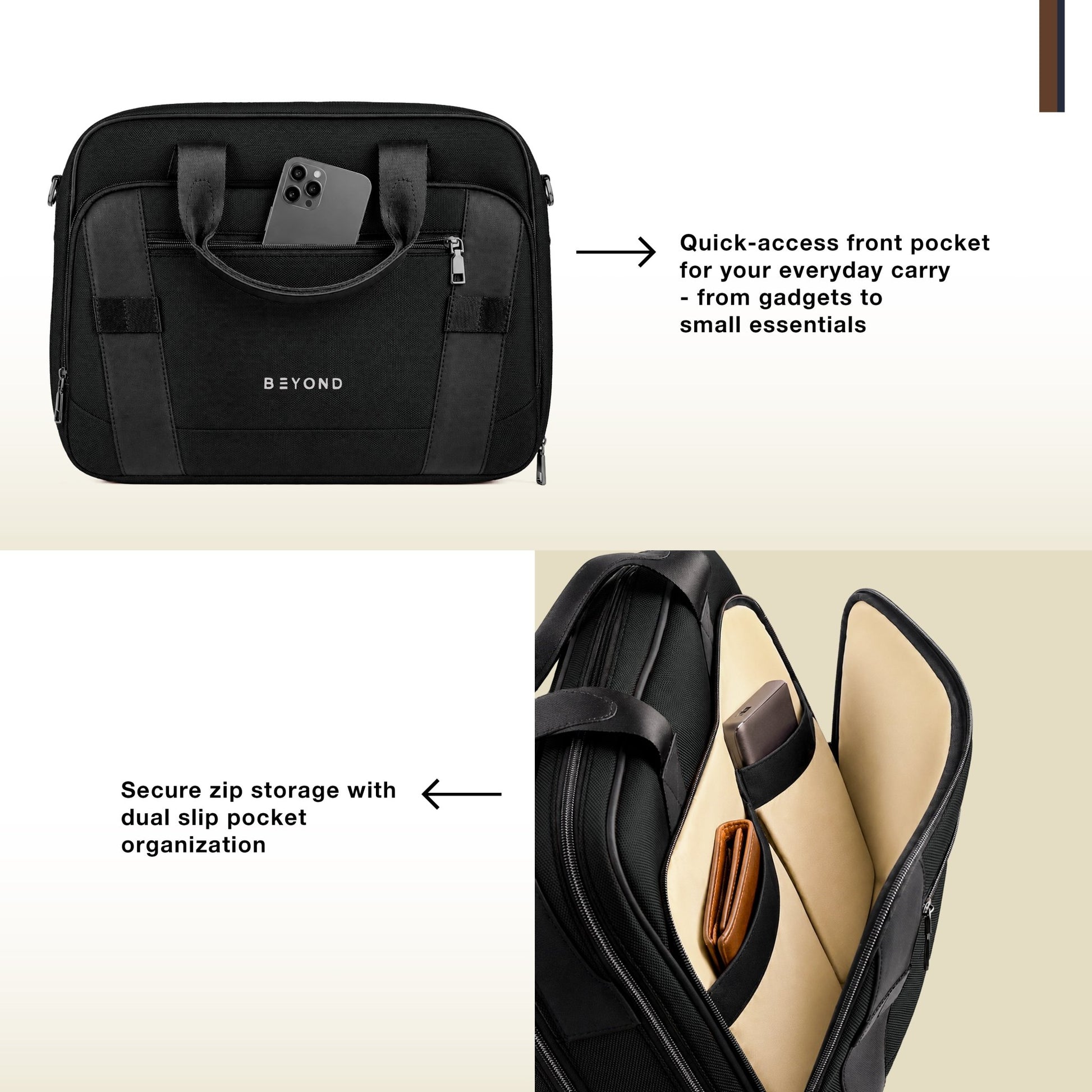 Indus Laptop Bag (Black) - Beyond