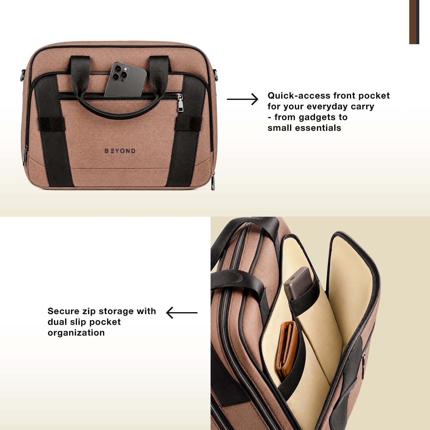 Indus Laptop Bag (Brown) - Beyond