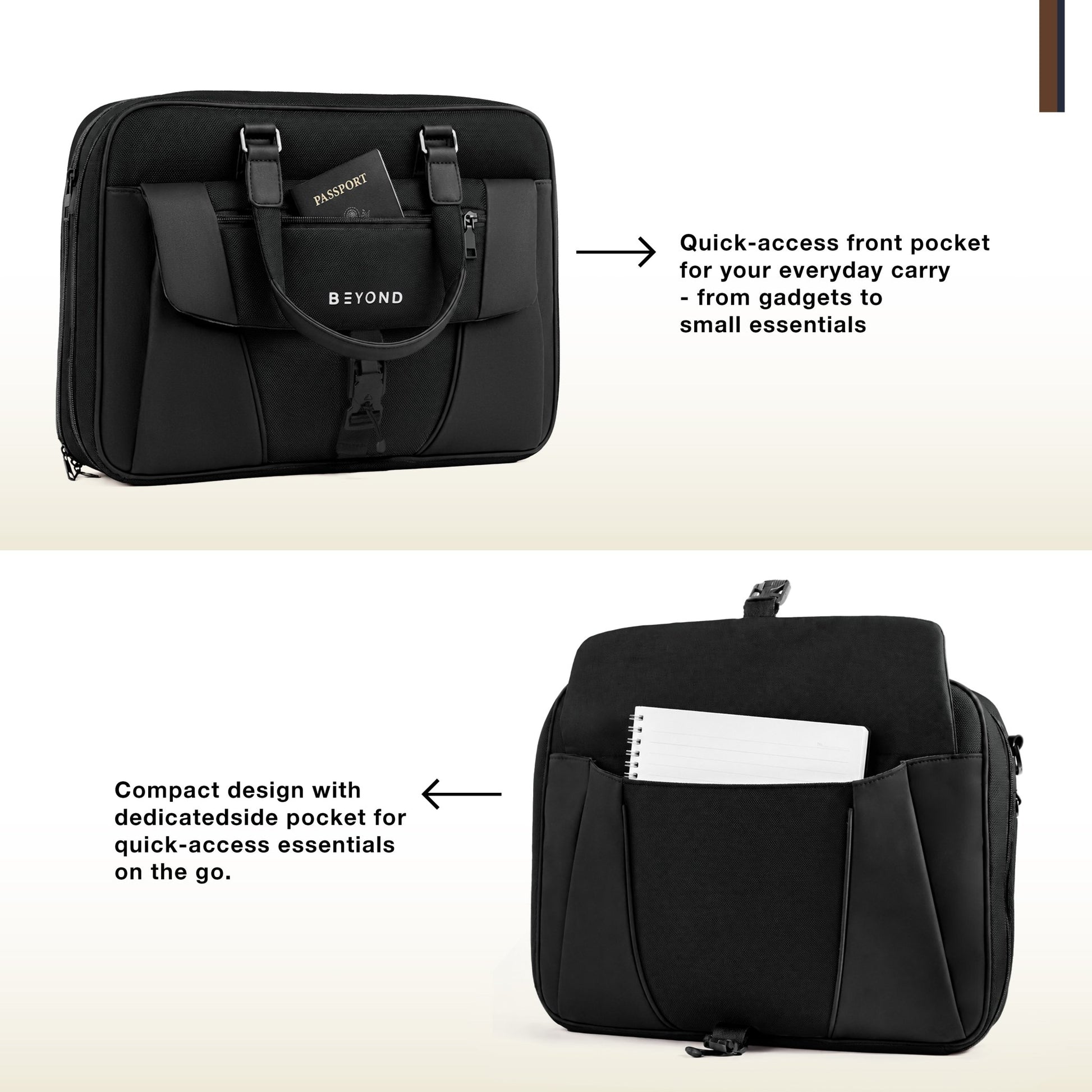 Nile Laptop Bag (Black) - Beyond