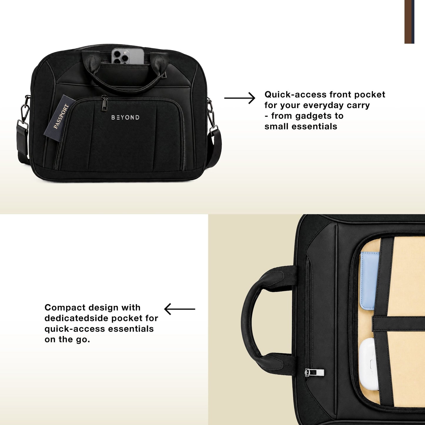 Rhine Laptop Bag (Black) - Beyond