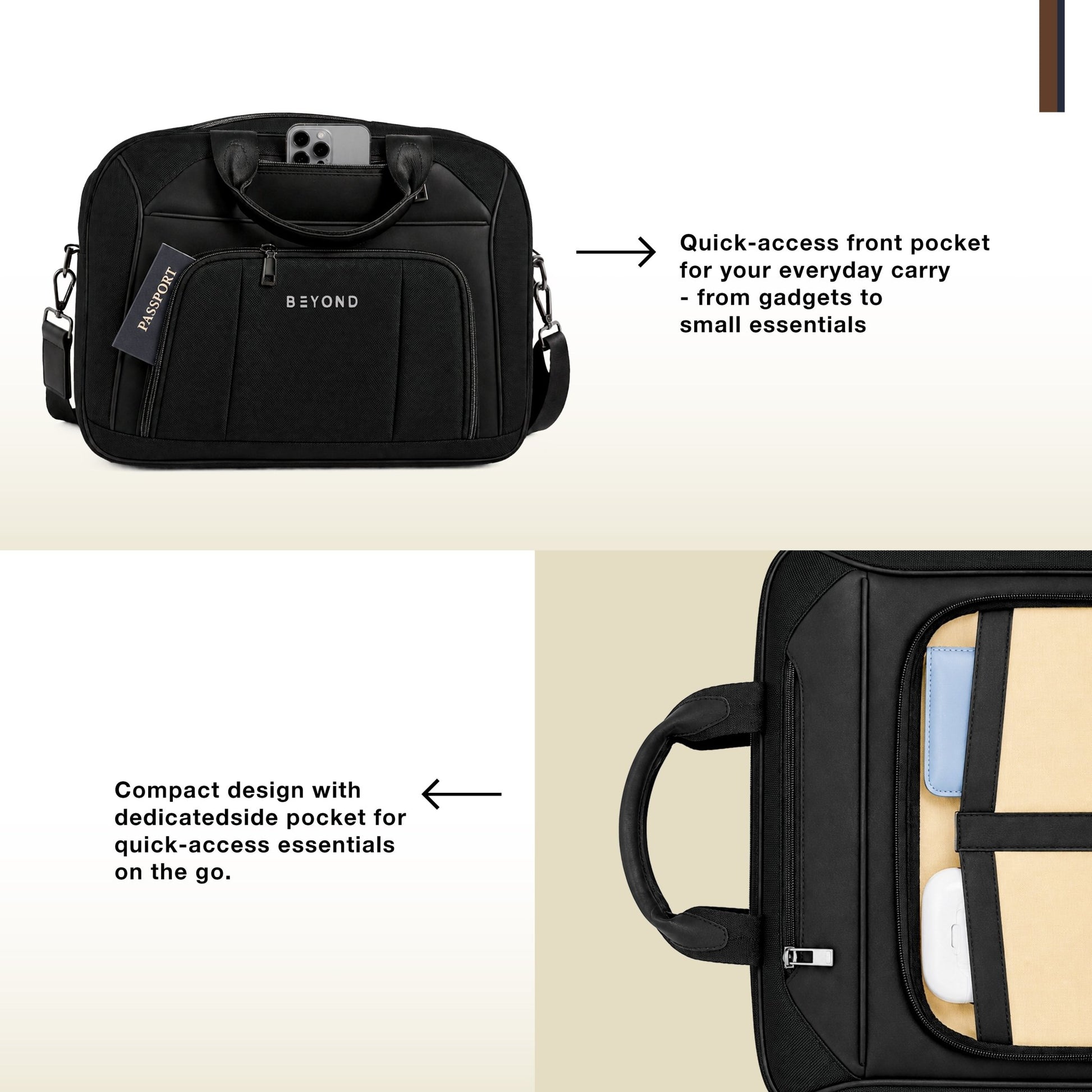 Rhine Laptop Bag (Black) - Beyond
