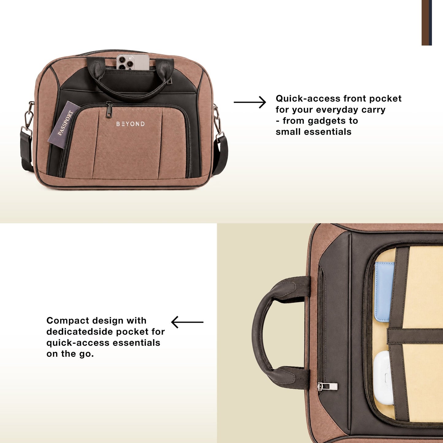 Rhine Laptop Bag (Brown) - Beyond
