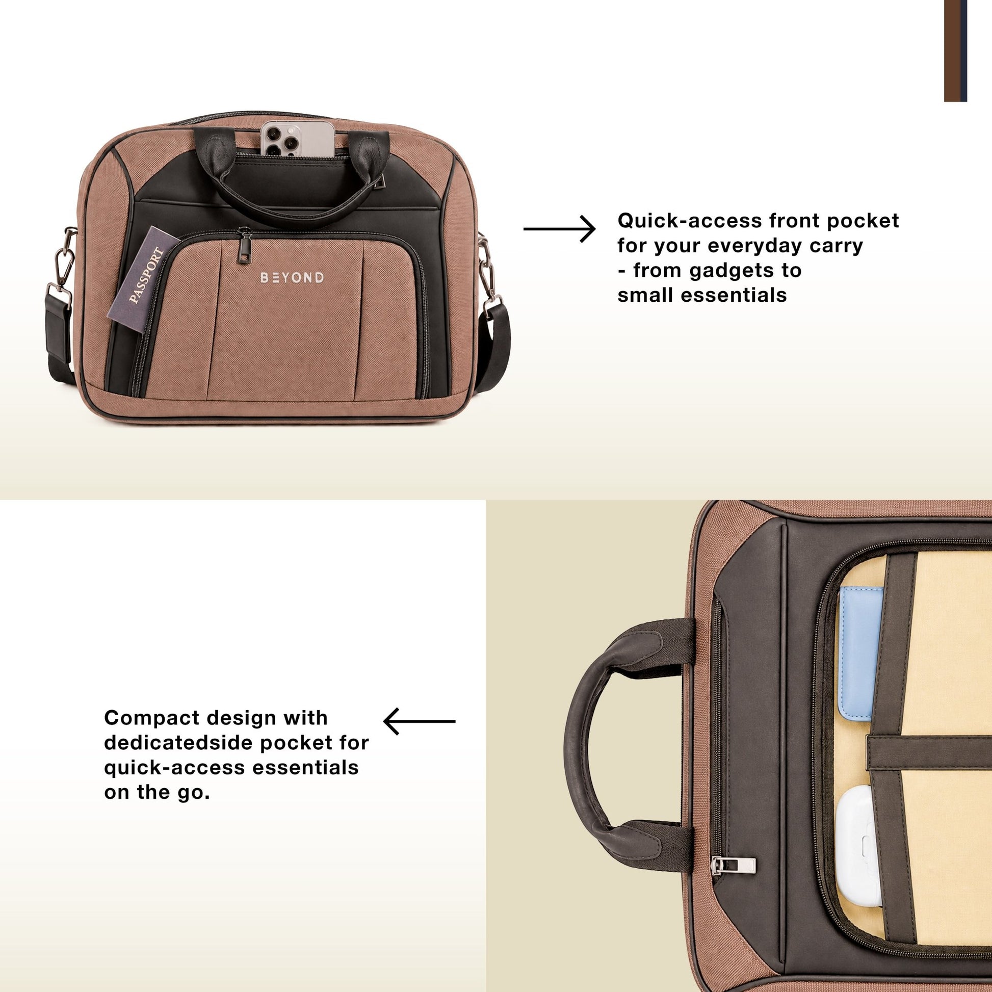 Rhine Laptop Bag (Brown) - Beyond