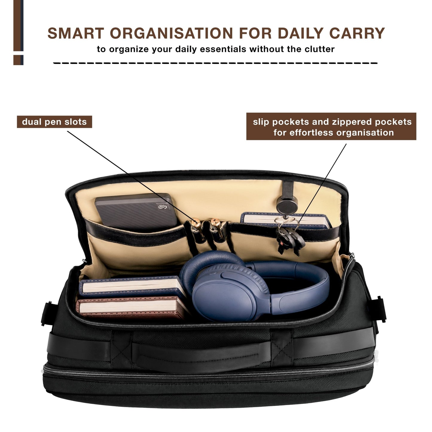 Seine Laptop Bag (Black) - Beyond