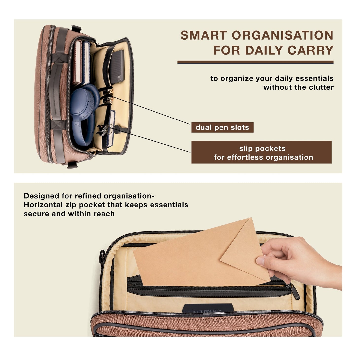 Seine Laptop Bag (Brown) - Beyond
