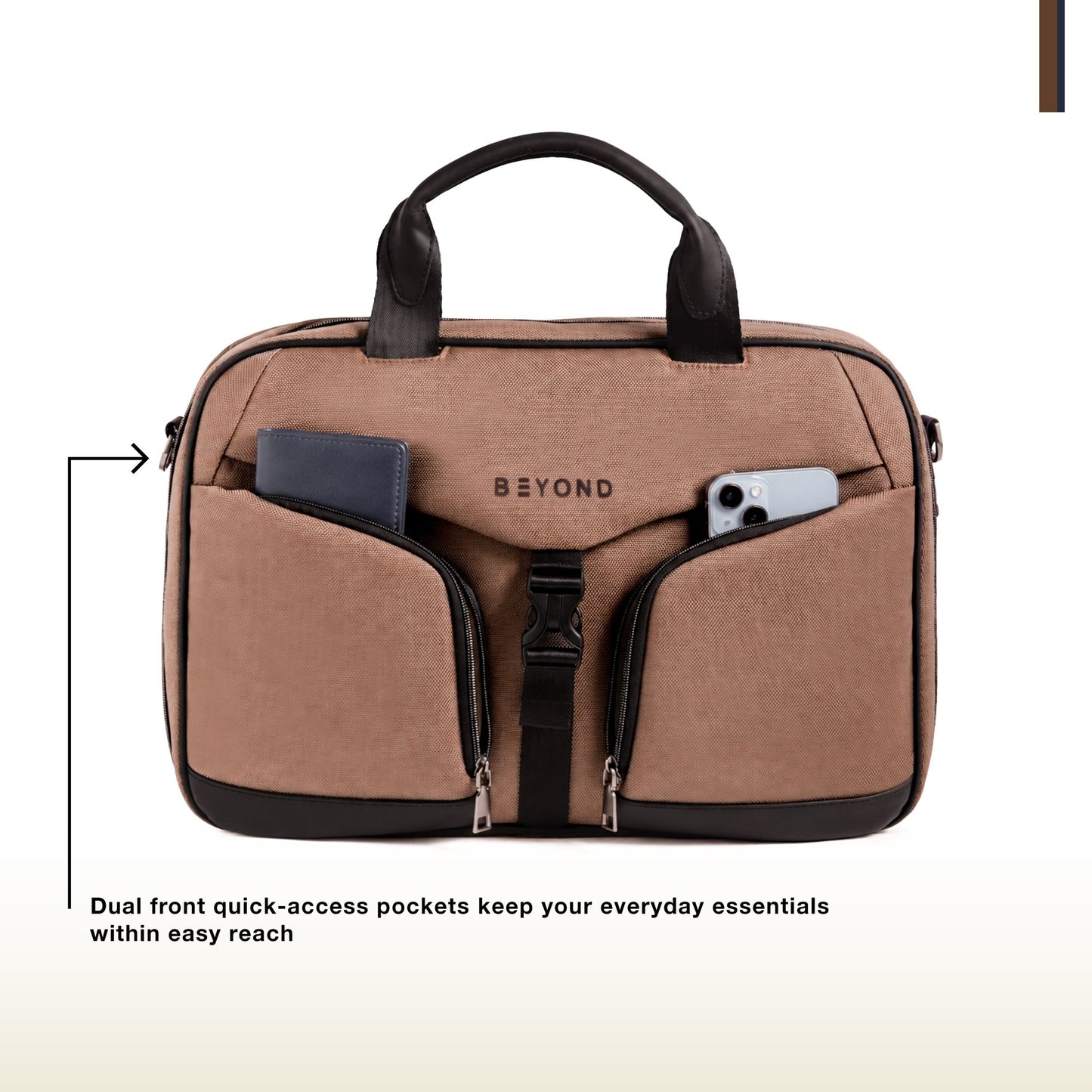 Zambezi Laptop Bag (Brown) - Beyond
